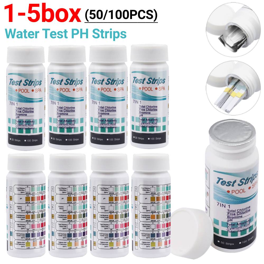 Aquarium Fish Quality - 50/100PCS 물 테스트 PH 스트립 7-in-1