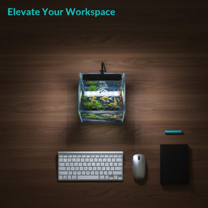 Aquarium Fish In - USB 수족관 클립 조명, 가정 사무실