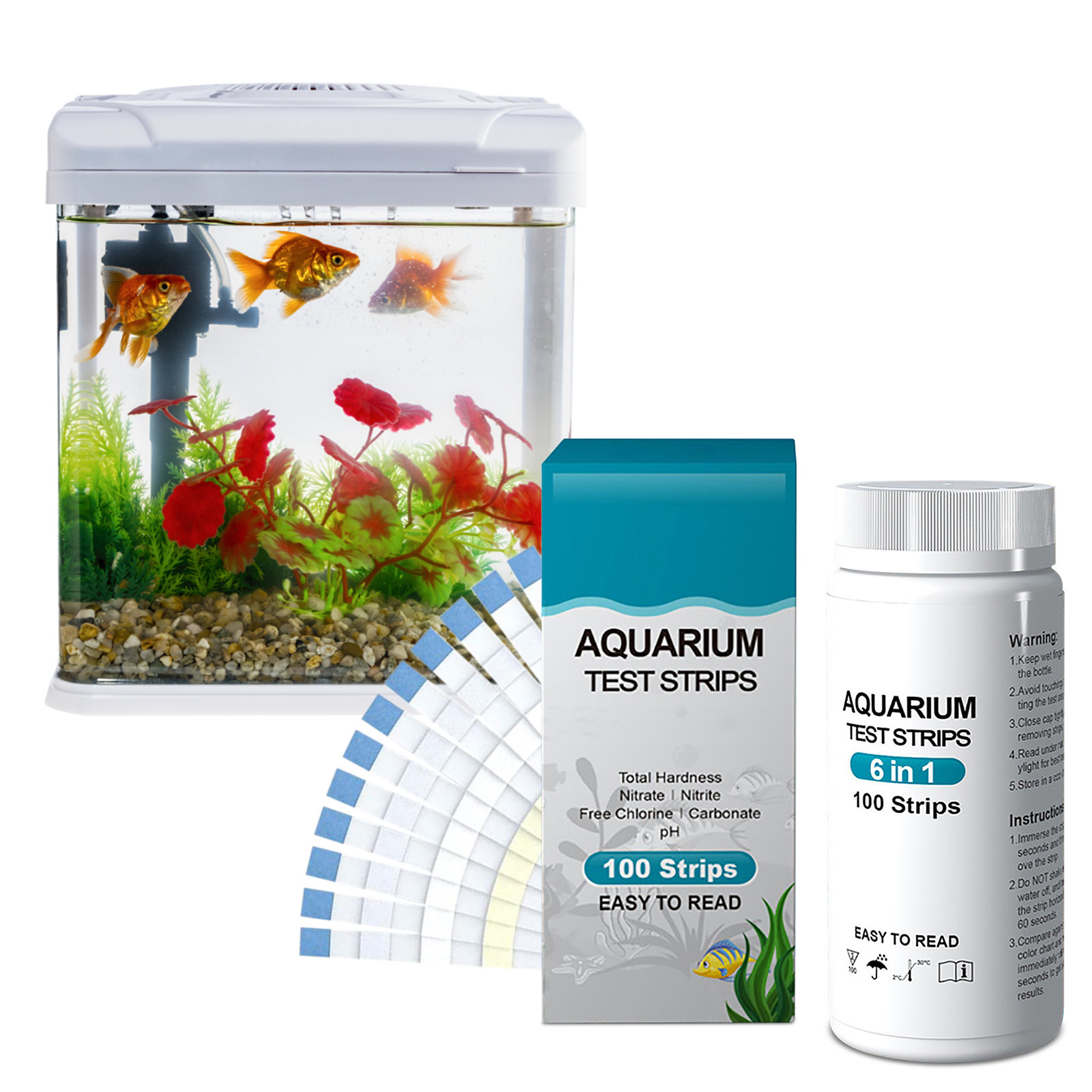 Aquarium Fish Quality - PH 질산염 염소 수질 테스트 스트립
