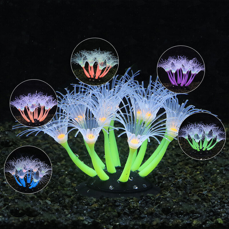 실리콘 발광 조경 인공 어항 물광 발광 산호 해바라기  - Aquarium Fish Artificial 리뷰 및 가격