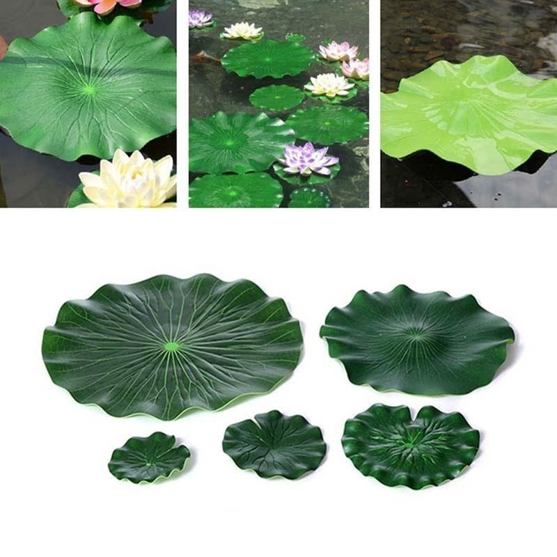 2026년 인공 수련 꽃 없는 연잎 연못 장식 수족관  - Aquarium Fish Artificial 리뷰 및 가격