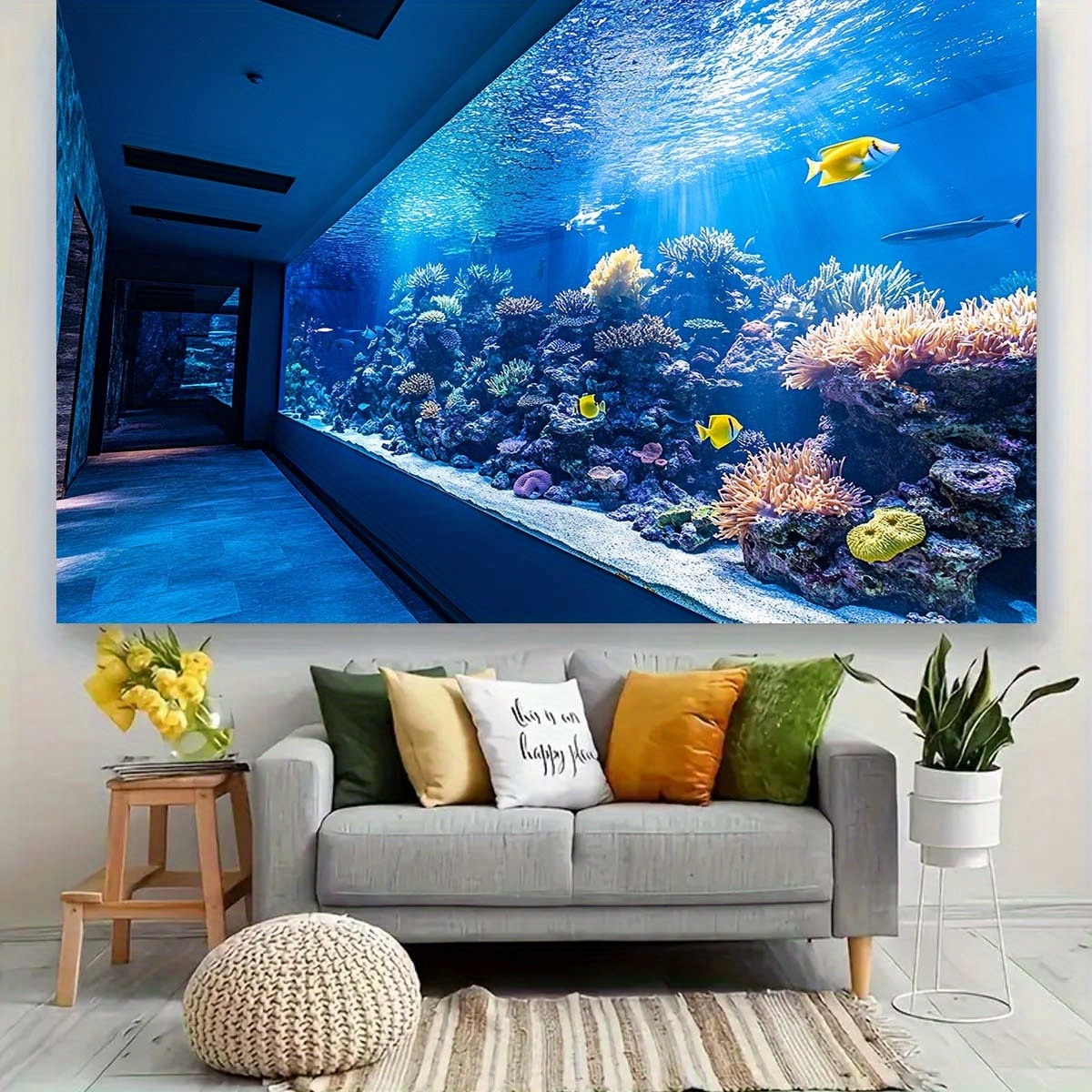 활기 넘치는 수중 아쿠아리움 태피스트리, 다채로운 산호 - Aquarium Fish Colorful 리뷰 및 가격
