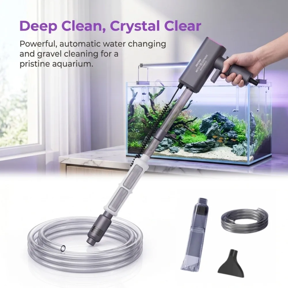 자동 수족관 진공 청소기, 고유량 어항 모래 청소 펌프 - Aquarium Fish Rate 리뷰 및 가격