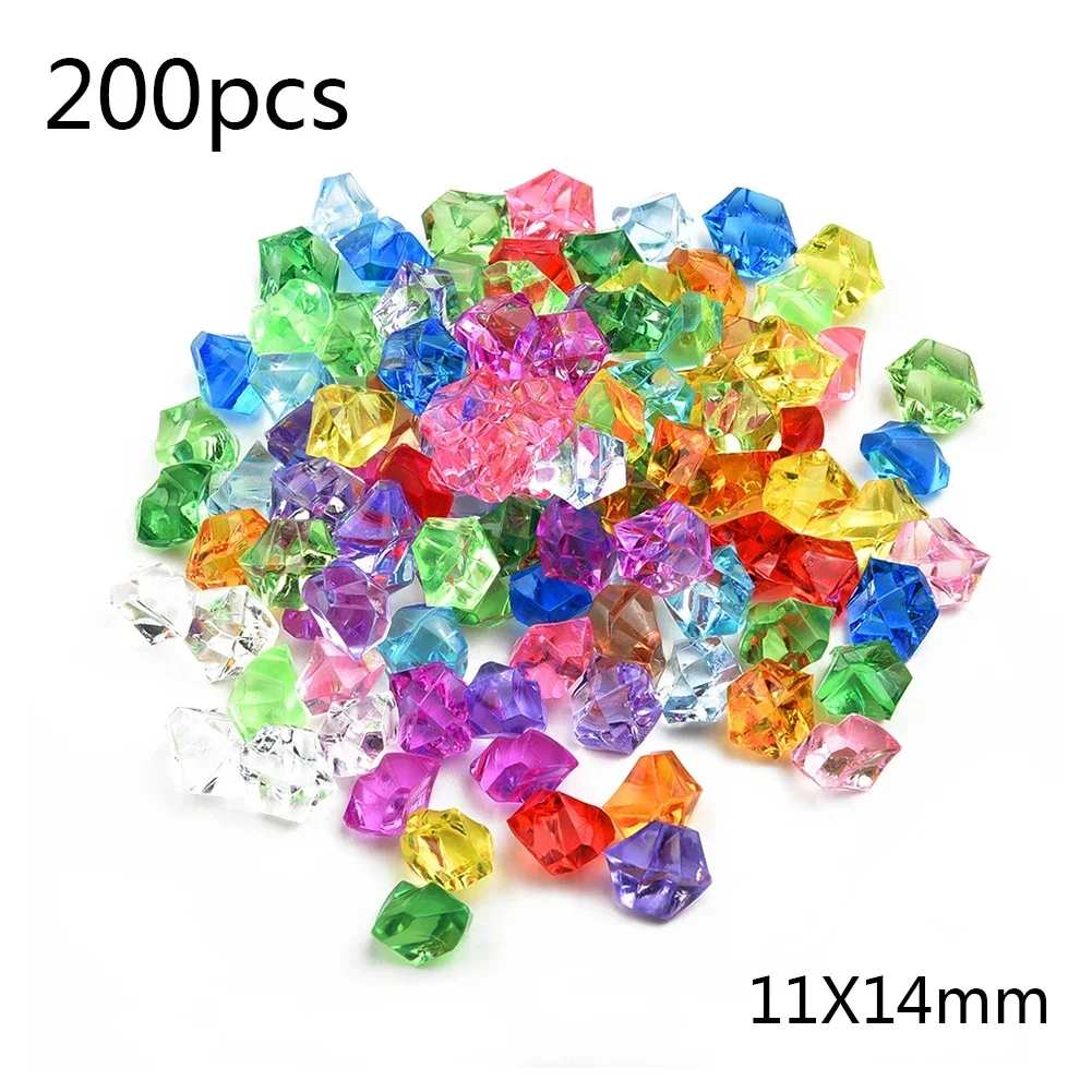 200pcs 아크릴 보석 돌 다채로운 짓 눌린 얼음 바 - Aquarium Fish Colorful 리뷰 및 가격