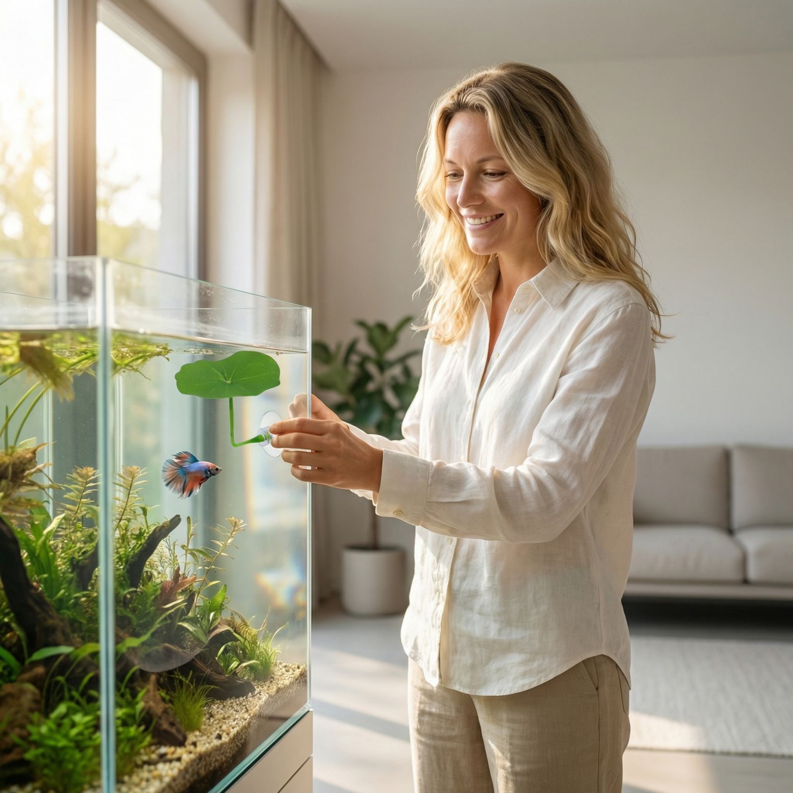 수족관 장식 인조 연잎 베타 물고기 휴식대 수족관 어항 - Aquarium Fish Betta 리뷰 및 가격